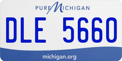 MI license plate DLE5660