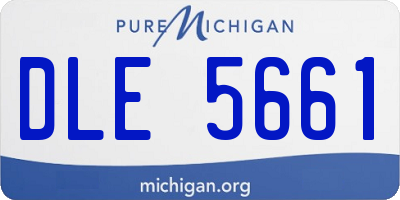 MI license plate DLE5661