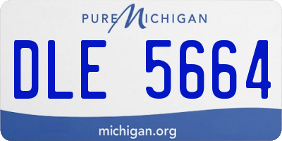 MI license plate DLE5664