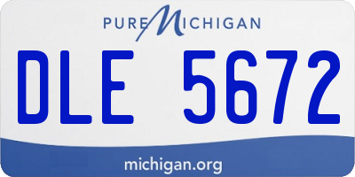 MI license plate DLE5672
