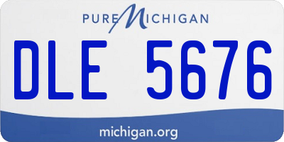 MI license plate DLE5676