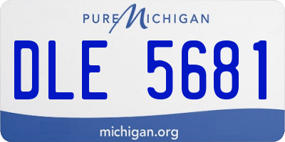 MI license plate DLE5681