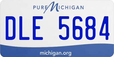 MI license plate DLE5684
