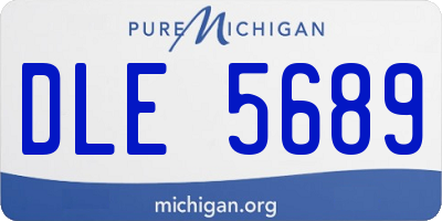 MI license plate DLE5689