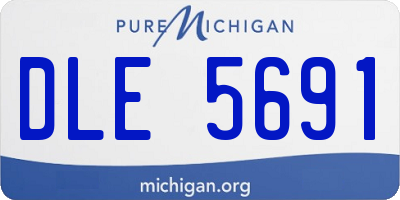 MI license plate DLE5691