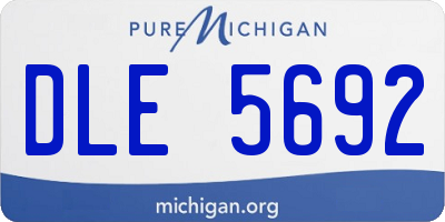 MI license plate DLE5692
