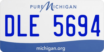 MI license plate DLE5694