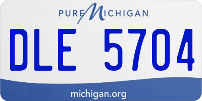 MI license plate DLE5704