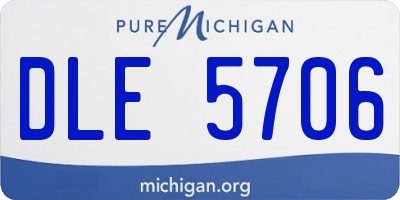 MI license plate DLE5706