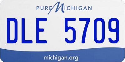 MI license plate DLE5709