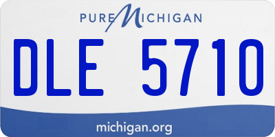 MI license plate DLE5710
