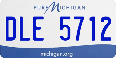 MI license plate DLE5712