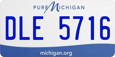 MI license plate DLE5716