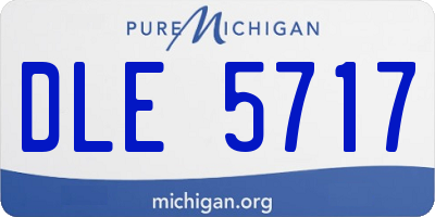 MI license plate DLE5717