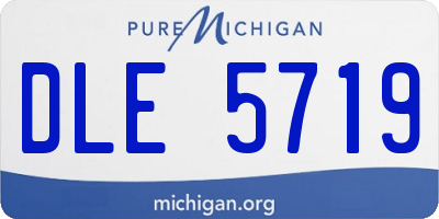 MI license plate DLE5719
