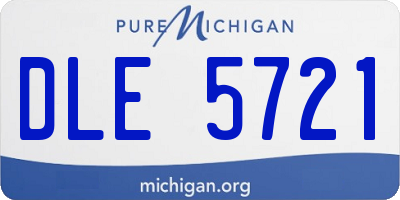 MI license plate DLE5721