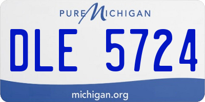 MI license plate DLE5724