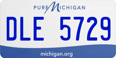 MI license plate DLE5729