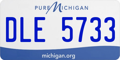 MI license plate DLE5733