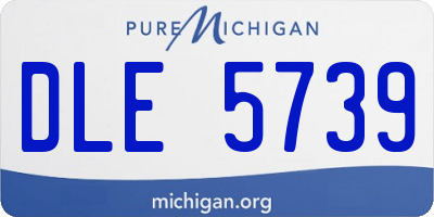 MI license plate DLE5739