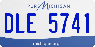 MI license plate DLE5741