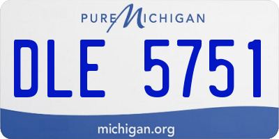 MI license plate DLE5751