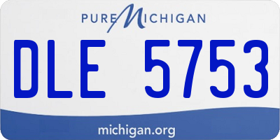 MI license plate DLE5753