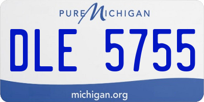 MI license plate DLE5755