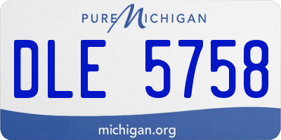 MI license plate DLE5758