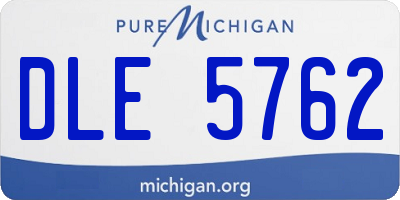 MI license plate DLE5762