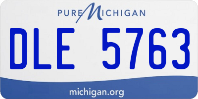 MI license plate DLE5763