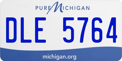MI license plate DLE5764