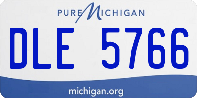 MI license plate DLE5766