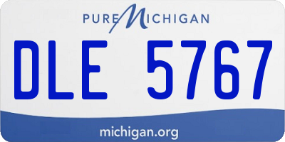 MI license plate DLE5767