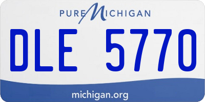 MI license plate DLE5770