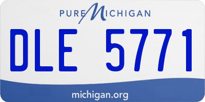 MI license plate DLE5771