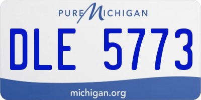 MI license plate DLE5773