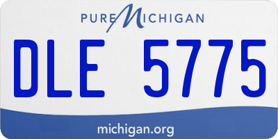 MI license plate DLE5775