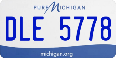 MI license plate DLE5778