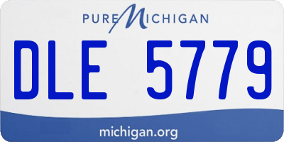 MI license plate DLE5779