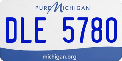MI license plate DLE5780