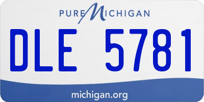 MI license plate DLE5781