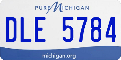 MI license plate DLE5784