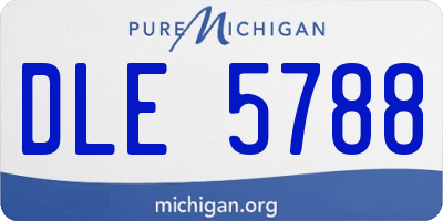 MI license plate DLE5788
