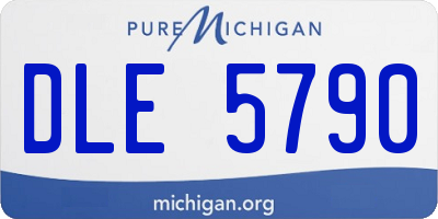 MI license plate DLE5790