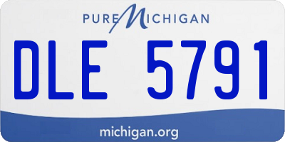 MI license plate DLE5791