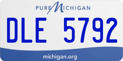 MI license plate DLE5792