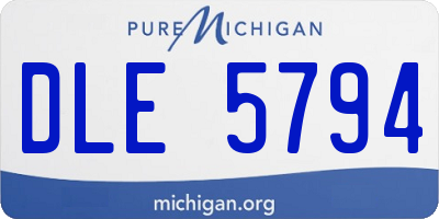 MI license plate DLE5794
