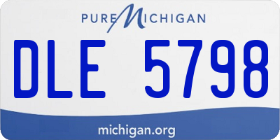 MI license plate DLE5798