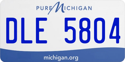 MI license plate DLE5804